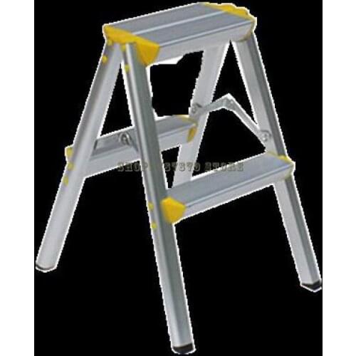 Thickened Aluminum Alloy 2-step Household Ladder, Double-sided Ladder, Folding 3-step Herringbone Staircase, Car Washing Platfor