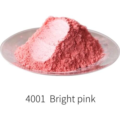 Pearl Powder Mineral Mica Powder DIY Dye Colorant in Eyeshadow Nail Soap Automotive Art Craft 50g Type 4001 Bright Pink Pigment