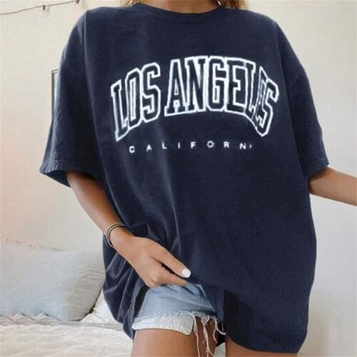 Fashion Letter Prints Womens T-shirts Harajuku Tops Tshirt women Summer Top Tee Vintage Print Oversized Loose Short Sleeve Top