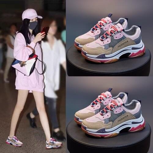 Women Platform Breathable Sneakers Autumn New Fashion Casual Shoes Ankle strap mesh shoes womens running walking shoes Footwear