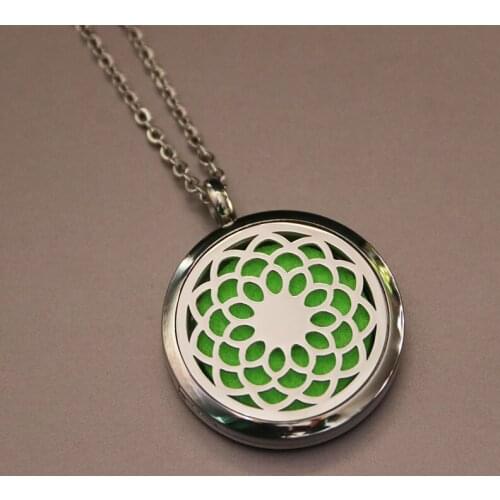 1pc Geometric Flower Perfume Box Stainless Steel Necklace Personalized Name Scientist Jewelry Pendants Necklaces Women Men Gift