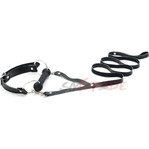 2016 leather bondage restraint gag,dog bone gag with leather,sex slave toys for couples sex game, erotic mouth gag sex toys