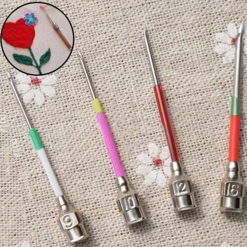 4pcs Embroidery Stitching Punch Needle Handmade Sewing Tool 9# 10# 12# 16