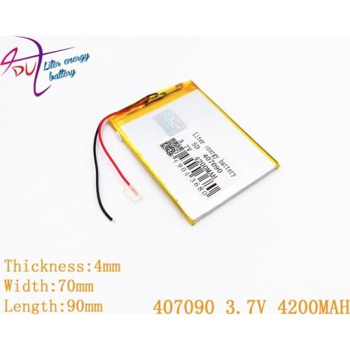 407090 3.7V 4200MAH Li-Polymer Battery For Tablet PC Irbis TZ56 TZ49 3G TZ709 TZ707 7043XD 407292 U25GT