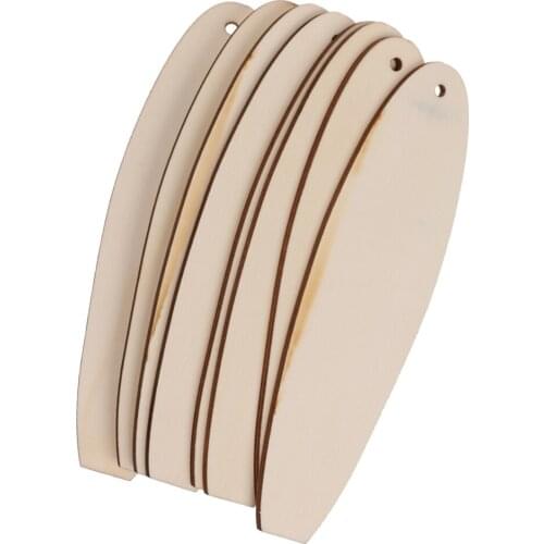 8pcs Unfinished Wooden Surfboard Shape Crafts Cut Outs Scrapbooks DIY