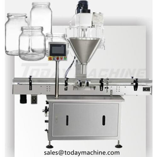 HOT SALES Herbal Spice Powder Bottle Feeding Filling Sealing Capping Labeling Processing Line