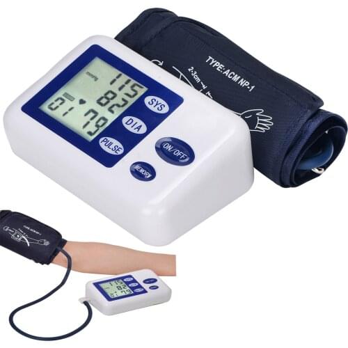Automatic Digital Upper Arm Blood Pressure Monitor Heart Beat Rate Pulse Meter Tonometer Sphygmomanometers pulsometer