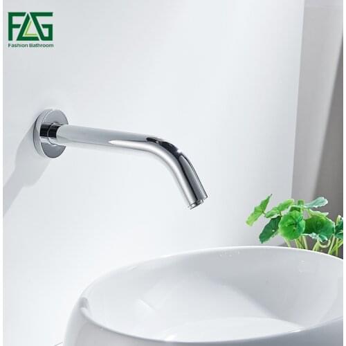 Automatic Sensor Single cold Wall Mounted Faucet Brass Chrome Basin Tap High Quality Brand New Free Shipping