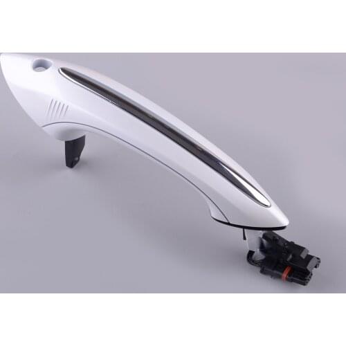 Car Front Left White Exterior Door Handle Plastic Fit for BMW F07 F10 F06 F11 F12 F01 F02 51217231931