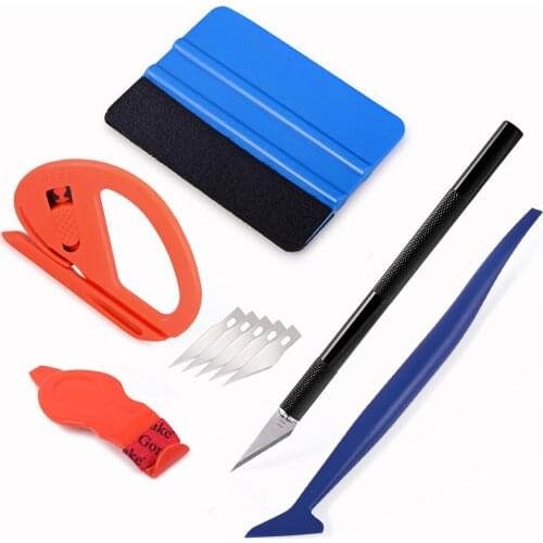 EHDIS Vehicle Vinyl Wrap Window Tint Film Tool Kit Car Accessories Wrapping Felt Squeegee Micro Scraper Carbon Film Zippy Cutter