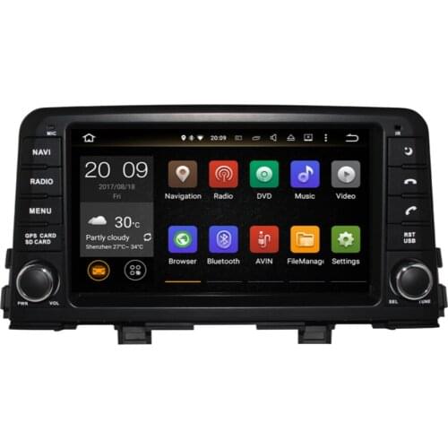 Android 9.0 Car GPS Navigation radio Recorder GPS octa Core 4GB RAM with IPS screen multimedia player for KIA PICANTO 2017-2020
