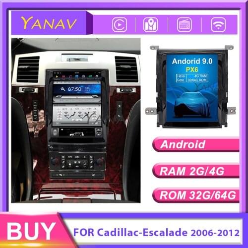 Car video dvd player For Cadillac-Escalade 2006-2012 android system car stereo gps navigation autoradio vertical touch screen