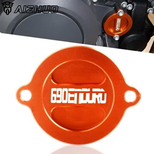 CNC Aluminum Motorcycle Engine Oil Filter Cap Oil Fuel Tank Cover For 690 Enduro 2011 2012 2013 Enduro R 2010 2015-2017