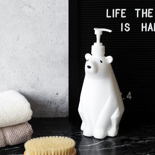 300/450/900ml Polar Bear Shower Gel Dispenser Shampoo Container Lotion Dispensing Bottle Detergent Storage Bottle