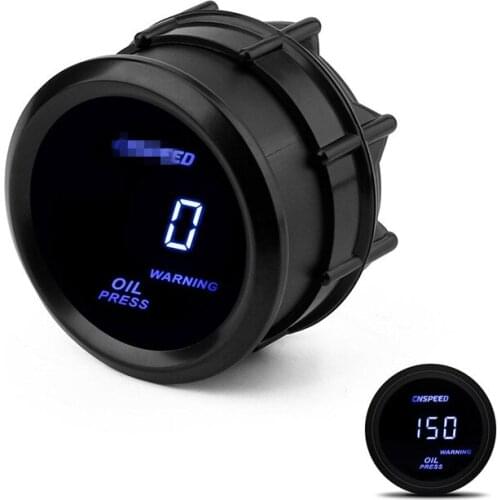12V GM modified supercharger meter 2 inch (52mm) blue digital display turbocharger meter psi