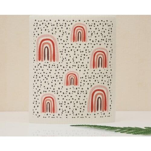 Creative Fruit Print Kitchen Quick-Dry Cleaning Rag Dish Cloth Wiping Napkin Absorbing Cloth Sustainable eco friendly products