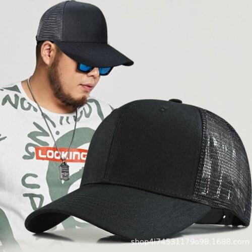 Summer Big Head Man Plus Size Baseball Cap For Men Thin Mesh Trucker Hat Male Snapback Hats 60-65cm