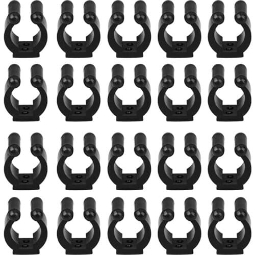 Hot-20 Pack Wall Mounted Fishing Rod Storage Clips Clamps Holder Billiard Cue Organizer, Fishing Pole Holder Storage Rack