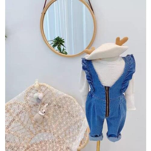 Mingzekids Denim Overalls For Girls