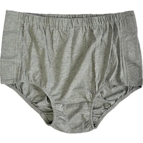 Women Adults Reusable Snap-On Incontinence Pant Diaper Protective Grey Incontinence Underwear for Men Women Patients Elderly