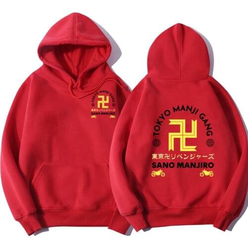 Hot Harajuku Hoodies Anime Sano Manjiro Mikey Loog Sleeve Casual Tokyo Revengers Loog Sleeve Hoodie Sweatshirts Men Women Unisex