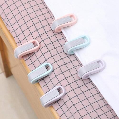 Needle-free Non-Slip Anti-Run Fastener Bed Quilt Duvet Fixing Clips Gripper Household winter quilt cover fixing button Pegs