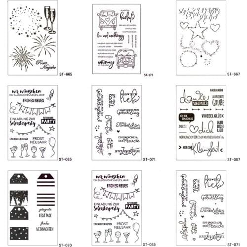 11x16cm Fireworks Clear Stamps Transparent Seal Silicone Seal TPR Christmas Wedding Roller Stamps DIY Scrapbook Album Card