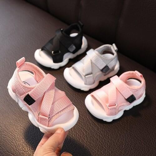 Baby toddler shoes casual sandals 2021 summer new female baby Baotou beach shoes boys sports sandals slippers size 15-25