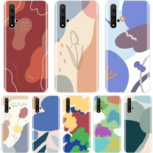 Silicone Case For Huawei Honor 8S 8A Pro V20 Soft Art Flower Aesthetic Cover For Huawei Honor 20 Lite Pro 10i 20i Phone Case