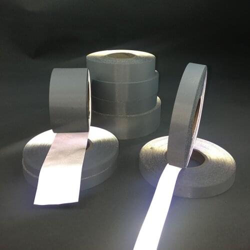 100m/roll High visibility Reflective Strip DIY Sewing Fabric Reflection Strap Safety Warning Tape(no stickness) for Garment