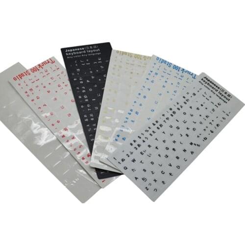 High Quality! 10pc/lot Japanese keypad label sticker, Eco-environment Plastic Japanese keyboard stickers for Laptop/computer