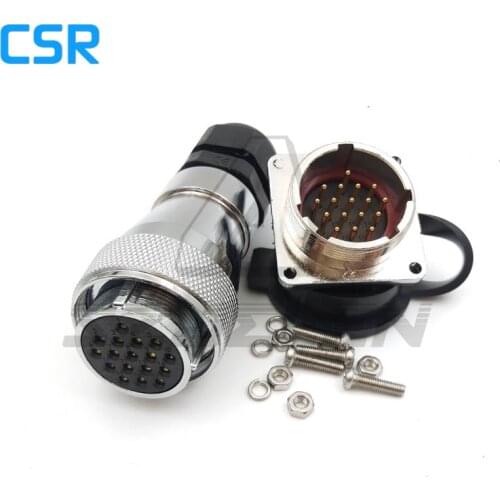 WF28 serie, 17pin waterproof connector male and female connector, Soldering Electric Cable Wire Waterproof Connector IP67