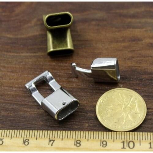 REGELIN 10x4mm Bracelet Clasps Rectangle Hole Jewelry Connectors Fit Leather Cord DIY Bracelets Jewelry Making 5pcs/lot