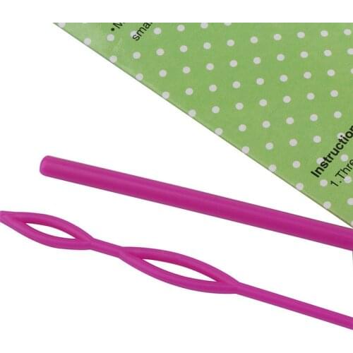 1Pcs Plastic 58cm Drawsting Threader Elastic Belt Portable Sewing Accessories Wearing Rope Weaving Tool Cited Clips