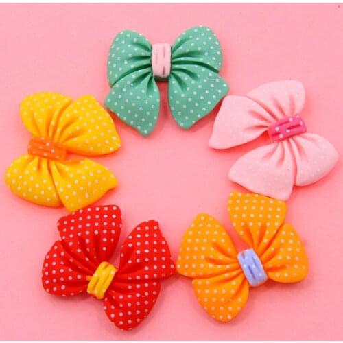 10pcs/lots Cute Kawaii Resin FlatBack Bowknot Bow Mixed Colors Diy Kids Crafts Hairbow Jewelry Phone Case Decoration Accessories
