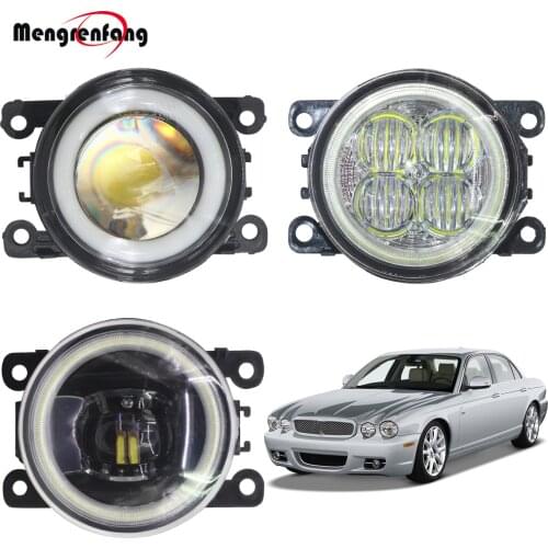 2 X Car H11 LED Fog Light Halo Ring Angel Eye Daytime Running Light DRL 12V High Bright For Jaguar XJ X358 2007 2008 2009
