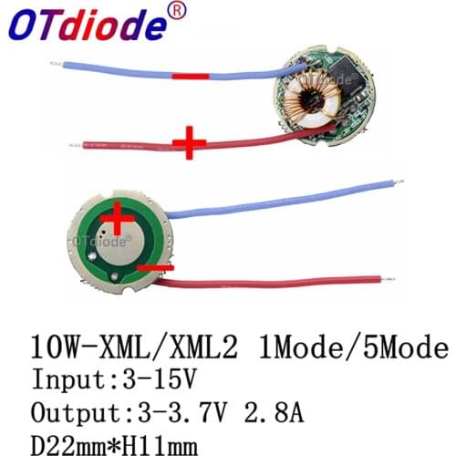 2pcs/lot,5 Mode/1Mode Constant Current 2800mA DC 12V XML T6 Led Driver For Cree XML XM-L2 LightingTransformers 5 Mode