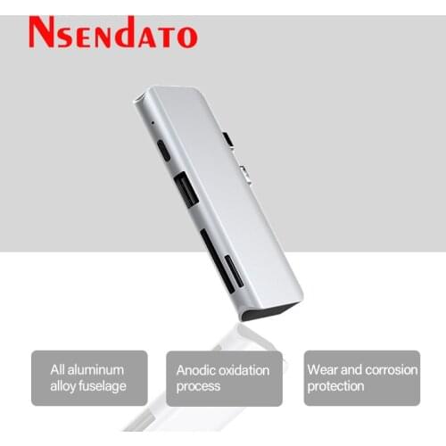 4 In 1 4K USB C HUB Type C to USB 3.0 HUB HD PD Adapter Dock for MacBook Pro Huawei Mate 20 USB-C 3.1 Splitter Port Type C HUB