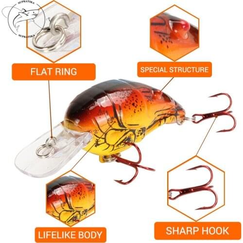 5 Colors 3D Eyes Wobbler Bionic Bait Swim bait Sea Fishing Lures7cm/11.6g Artificial Shrimp Legs ABS Plastic Hard Bait