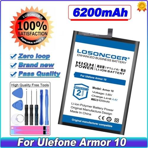 6200mAh For Ulefone Armor 10 Battery For Ulefone Armor 9 9E 8 X8 Mobile Phone Battery