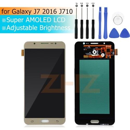 Amoled For SAMSUNG GALAXY J7 2016 J710 LCD Display Touch Screen Digitizer assembly For SAMSUNG J710F SM-J710F J710FN LCD Parts
