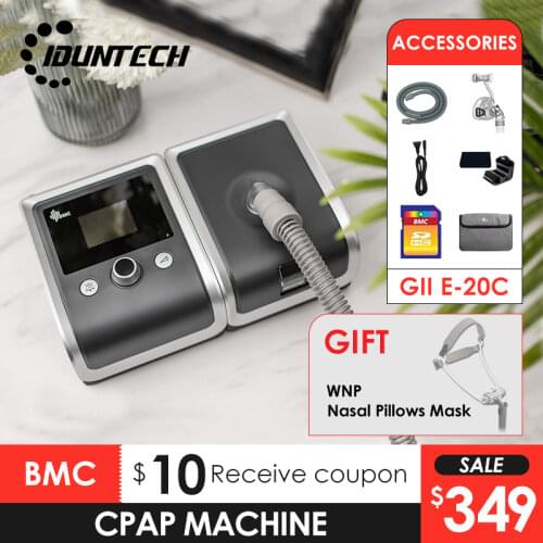 CPAP Machine E-20C with CPAP Mask Full Face Mask Headgear Humidifier Filter Hose Bag Breathing Portable Respirator Anti Snoring