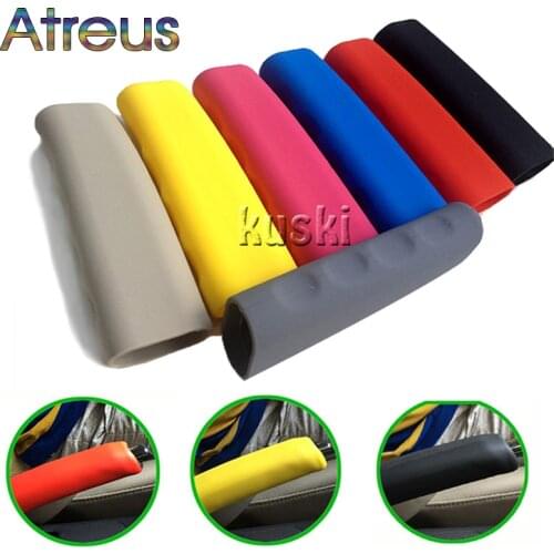 Atreus1pcs Silicone non-slip car hand brake Cover for Acura Chevrolet Cruze Aveo Peugeot 307 308 Seat Leon Mazda 3 6 CX-5