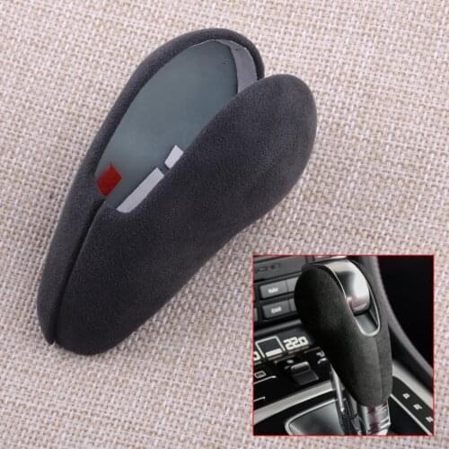 Car Alcantara Suede Gear Shift Knob Shifter Head Cover Trim Fit For Porsche Panamera 719 911 Boxter Macan 2016