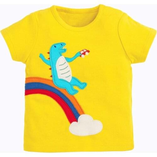 Bambino 2021 New Tees of Children 2-7 Years Pure Cotton T shirt for Kids Boys Yellow Tops Clothing Baby Clothes Child Costume