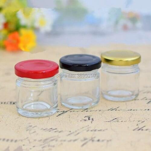 300pcs 25ml Transparent Glass Jars Seal Jars Storage Bottles Honey Jar for Wedding Birthday F1049
