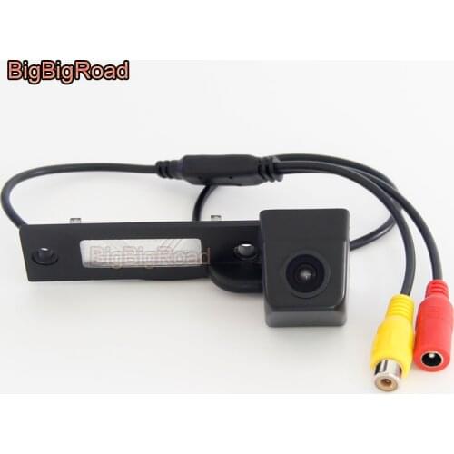 BigBigRoad For Skoda Superb For Seat Altea 5P5 / 5P8 Leon 1P1 Ibiza 6J Hatchback Car Rear View Parking CCD Camera Night Vision