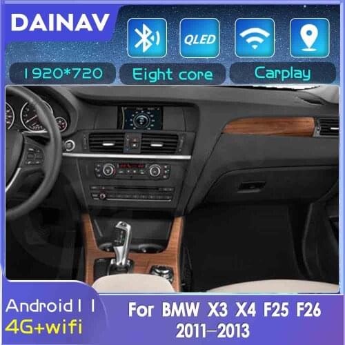 CarPlay 256GB 2 Din Android 11 Car Stereo Video Player For BMW X3 X4 F25 F26 2011-2013 NBT System Car Radio Autoradio Head Unit