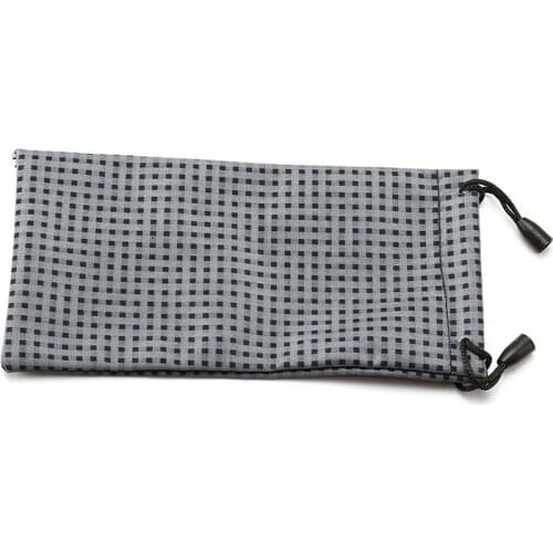 Fast shipping 1000 pcs/lot Glasses Case Soft Waterproof Plaid Cloth Sunglasses Bag Glasses Pouch Black Color