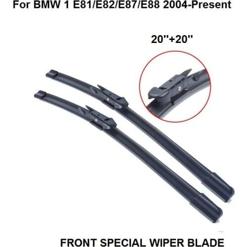 For BMW 1 E81/E82/E87/E88 2004-Present 20''+20'' Wipers Blade Accessories For Auto Rubber Windshield Wiper